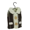 Raz Miniatures>5.25" Alpine Chic Gray Winter Vest On Hanger Christmas Ornament