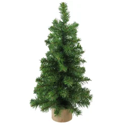 Northlight 2.5 Feet Tall And Smaller>15" Alpine Slim Artificial Christmas Tree With Wood Base - Unlit
