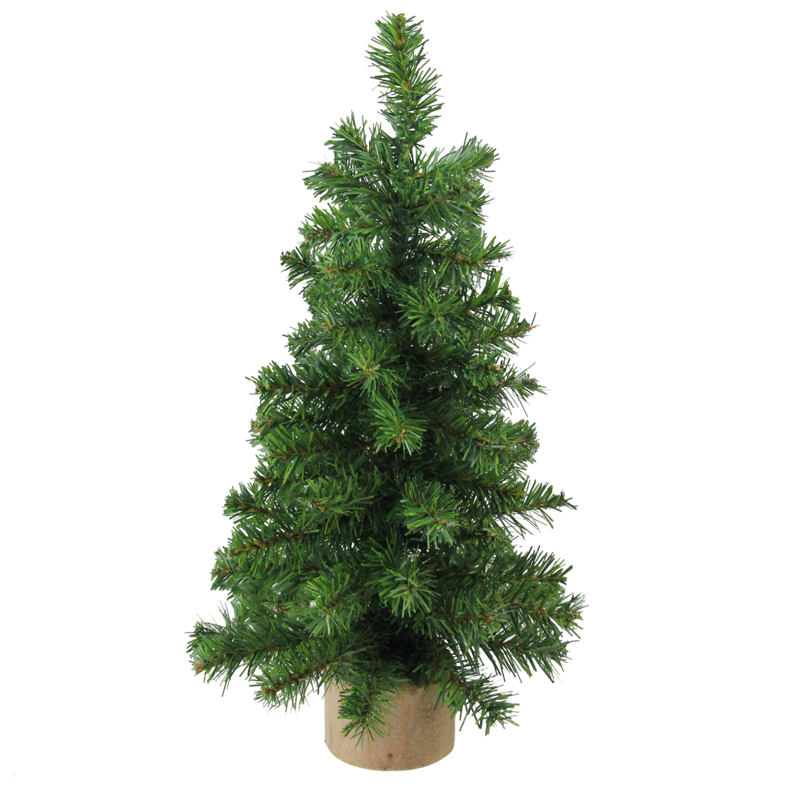 Northlight 2.5 Feet Tall And Smaller>15" Alpine Slim Artificial Christmas Tree With Wood Base - Unlit