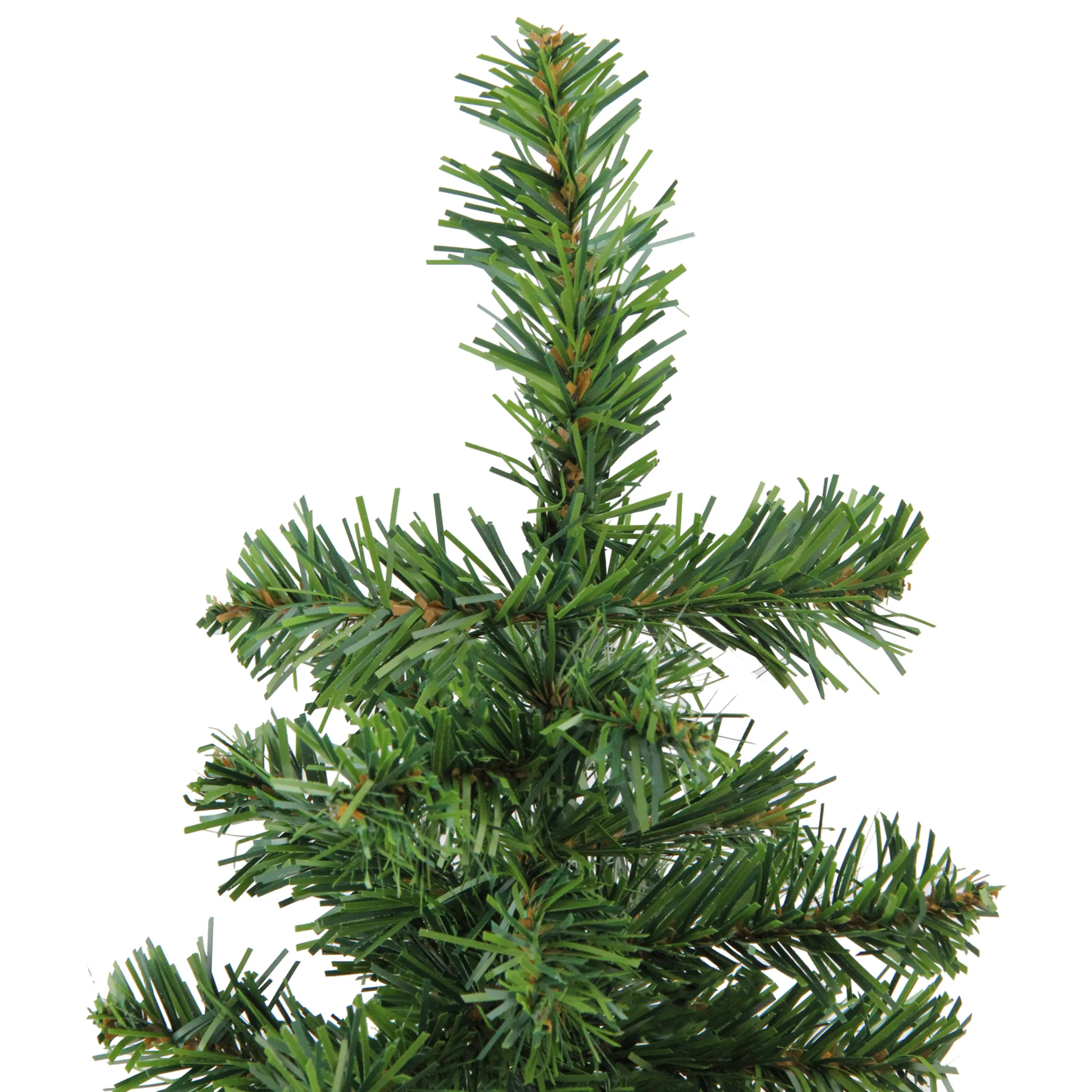 Northlight 2.5 Feet Tall And Smaller>15" Alpine Slim Artificial Christmas Tree With Wood Base - Unlit