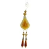 Allstate Pendants & Drops>9" Amber And Gold Faceted Beads Christmas Pendant Ornament