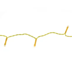 PENN 20 Amber Battery Operated Wide Angle Christmas Lights - 6.4 Ft Yellow Wire