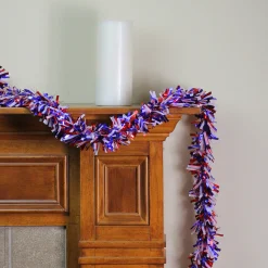 Northlight 25' Americana 6-Ply Wide Cut Tinsel Garland - Unlit