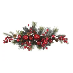 Unlit Swags*Nearly Natural 30" Apple And Berry Artificial Christmas Swag, Unlit