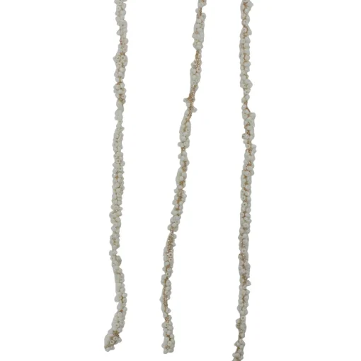 Sprays, Branches & Picks*Northlight 25" Artificial Ivory Beaded Weeping Twig Christmas Spray
