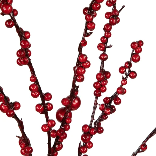 Northlight Twig Trees>50" Artificial Red Berry Christmas Twig Tree With Square Stand, Unlit