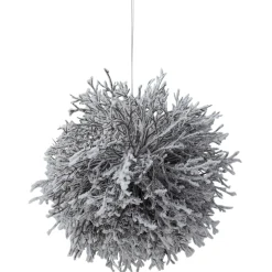 Northlight Balls>7" Artificial White Frosted Round Twig Christmas Ornament