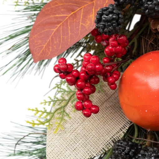 Northlight 30" Autumn Harvest Mixed Berry And Pomegranate Artificial Teardrop Swag - Unlit