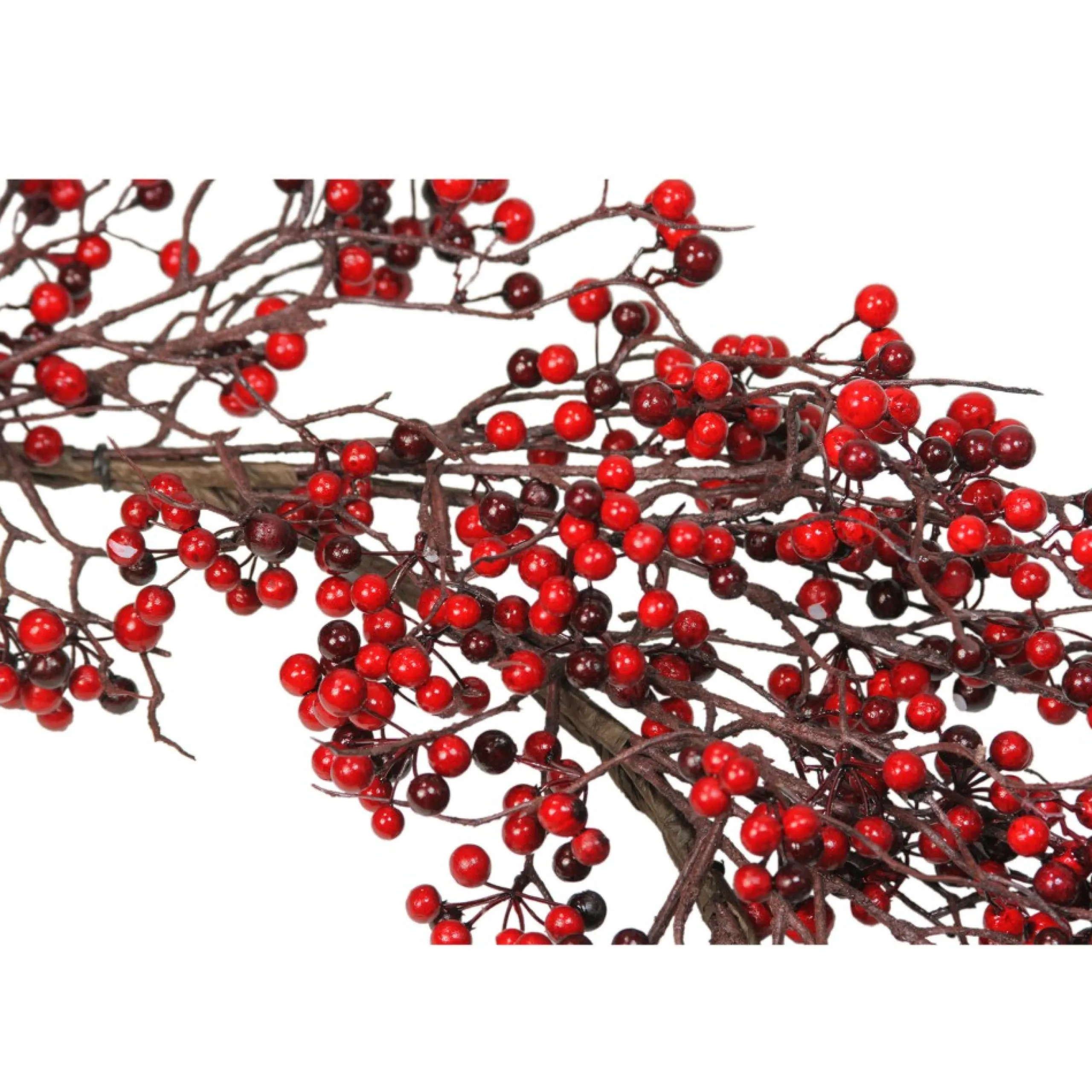 Berry Wreaths*Select Artificials 24" Autumn Harvest Red And Burgundy Currant Berry Artificial Wreath - Unlit