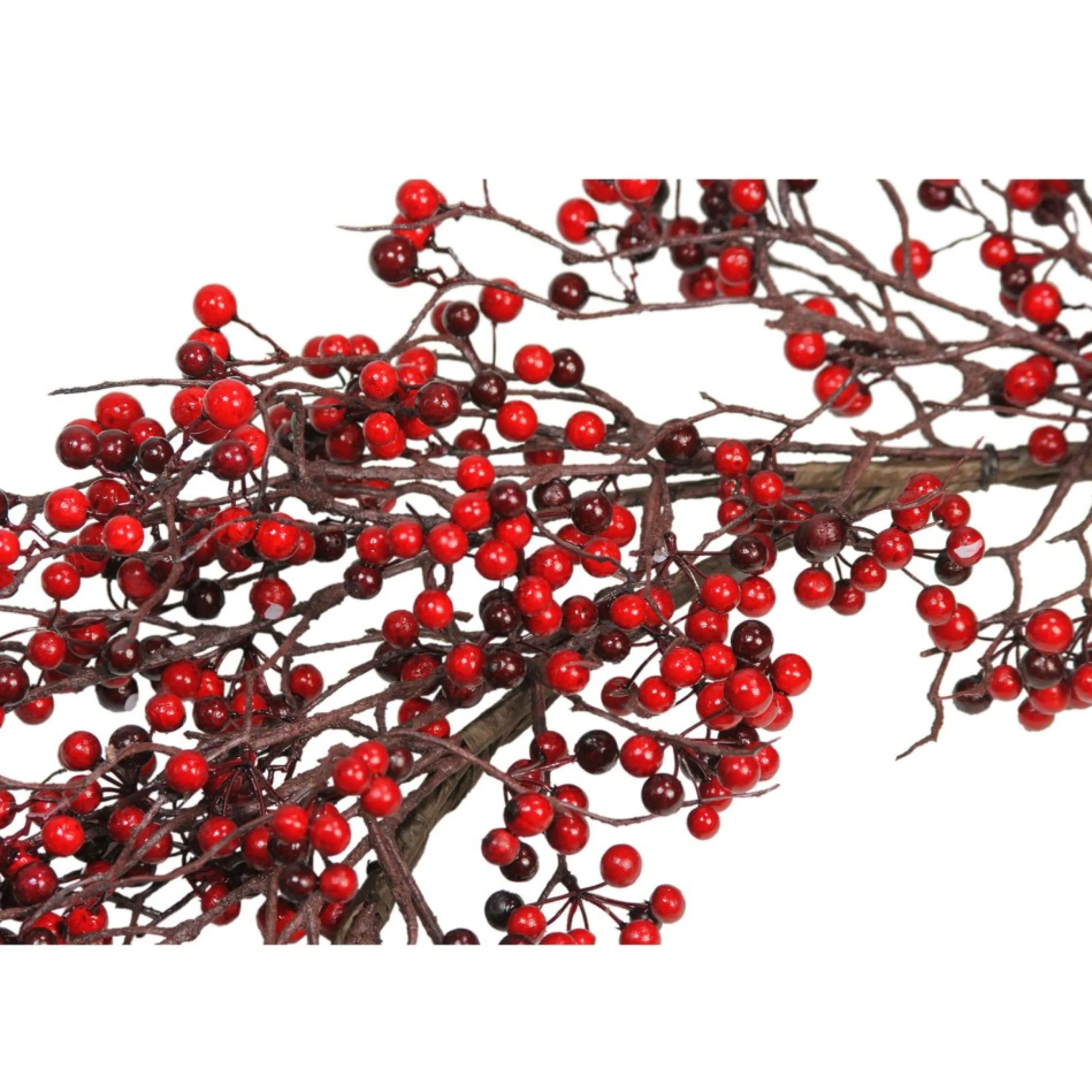 Berry Wreaths*Select Artificials 24" Autumn Harvest Red And Burgundy Currant Berry Artificial Wreath - Unlit