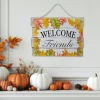 Northlight 16" Autumn Leaves Welcome Friends Wooden Hanging Wall Sign