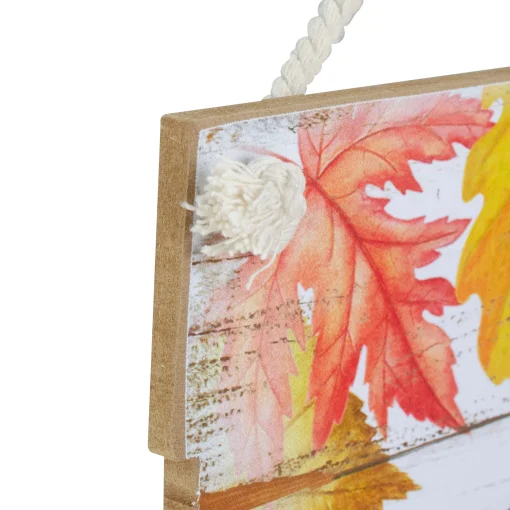 Northlight 16" Autumn Leaves Welcome Friends Wooden Hanging Wall Sign
