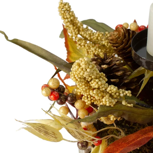 Northlight 30" Autumn Sunflower "Grateful" Candle Holder Centerpiece