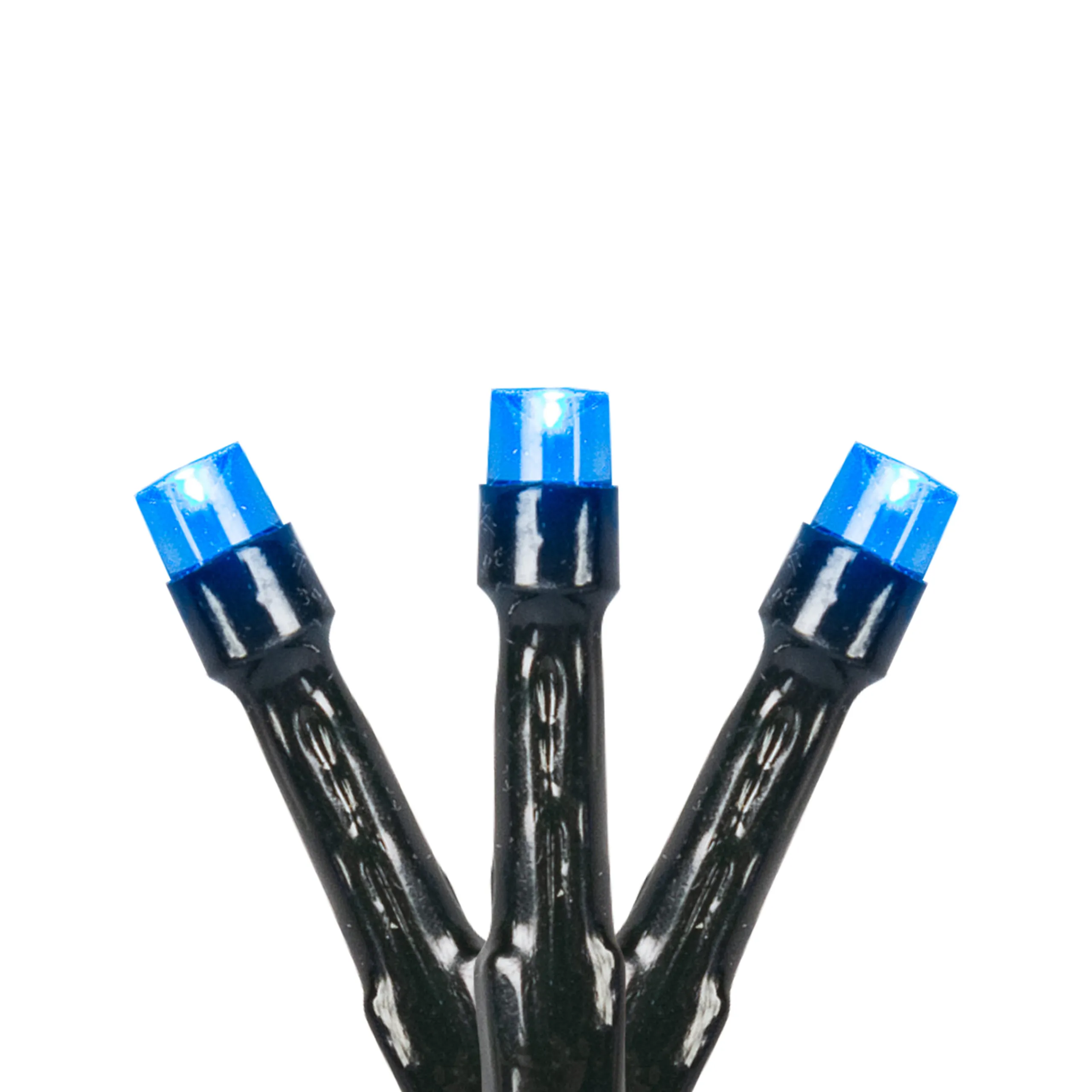 Northlight 20 Battery Operated Blue Led Wide Angle Christmas Lights - 9.5 Ft Green Wire