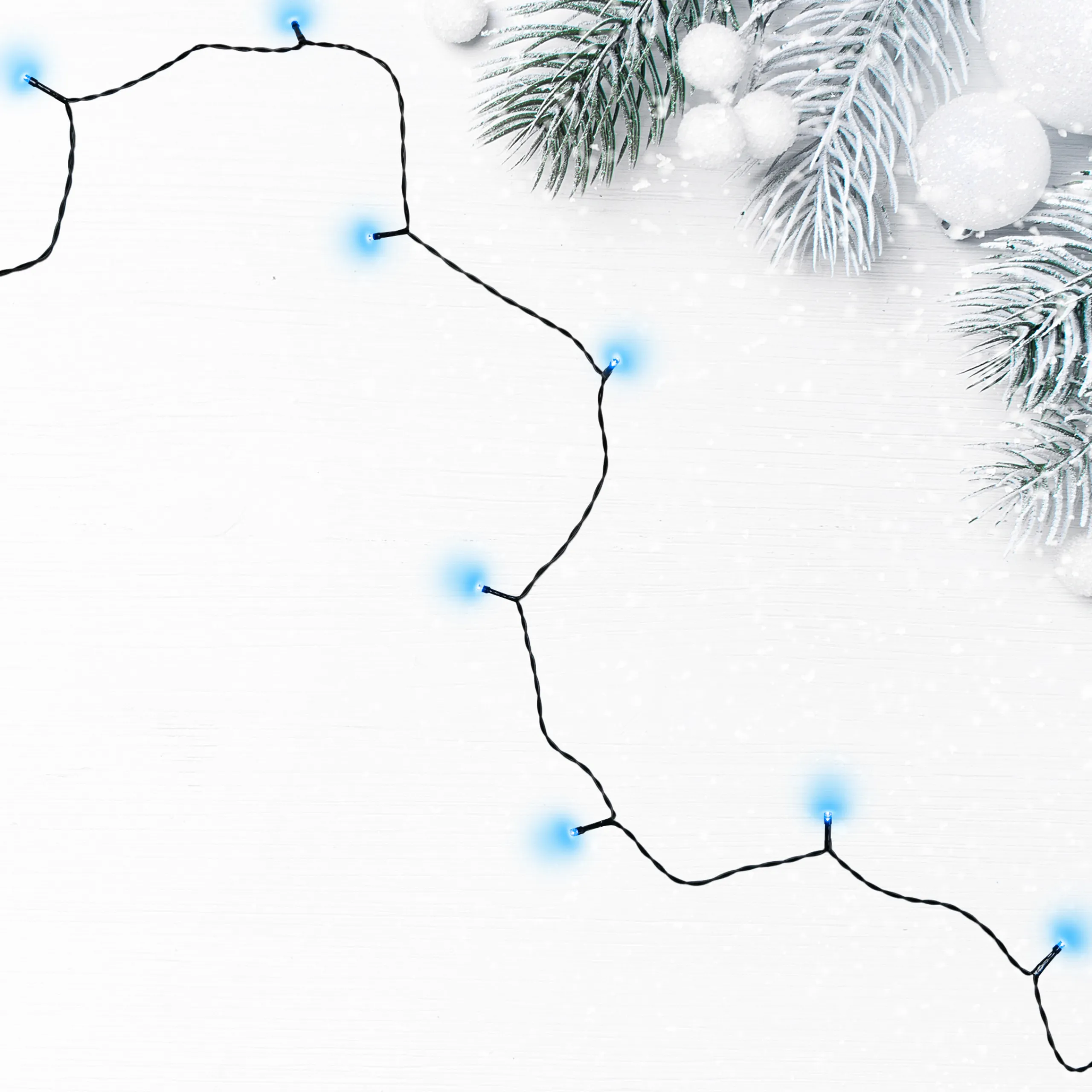 Northlight 20 Battery Operated Blue Led Wide Angle Christmas Lights - 9.5 Ft Green Wire