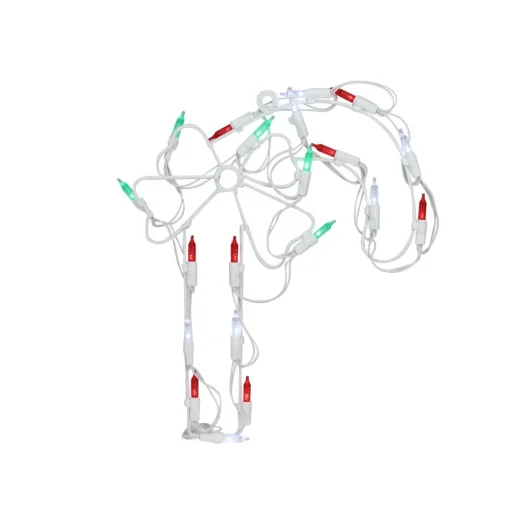 Window Decorations*Northlight 12" Battery Operated Led Candy Cane Christmas Window Silhouette Decoration