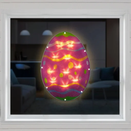 Northlight 14" Battery Operated Led Lighted Easter Egg Window Silhouette