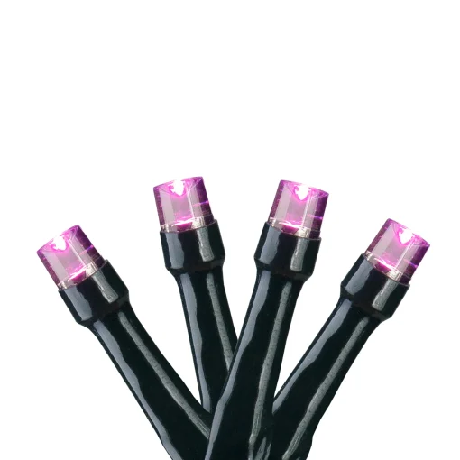 Brite Star 20 Battery Operated Pink Led Christmas Micro Light Set - 7.25 Ft Green Wire