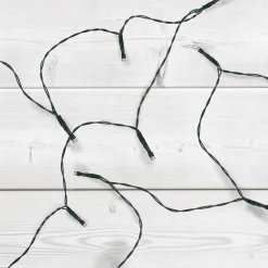 Northlight 20 Battery Operated Warm White Led Wide Angle Christmas Lights - 9.5 Ft Green Wire