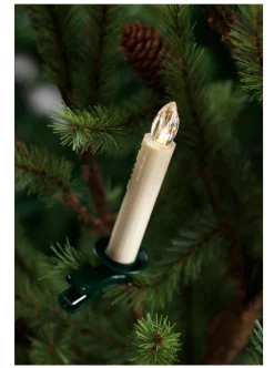 Melrose 12 Battery Operated White Led Candle Clip-On Christmas Lights - Green Wire