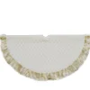 48 Inch And Smaller*Northlight 48" Beige And Ivory Contemporary Christmas Tree Skirt