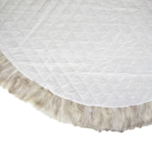 48 Inch And Smaller*Northlight 48" Beige And Ivory Contemporary Christmas Tree Skirt