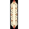 Heritage Lace 54" Beige And Red Autumn Elegance Embroidered Fall Leaf Table Runner