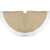 Mini Tree Skirts*Northlight 20" Beige Burlap Mini Christmas Tree Skirt With Fleece Border