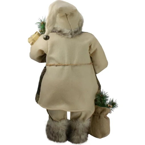 Santa Figures*Northlight 24" Beige Santa Claus With Gifts Christmas Figure