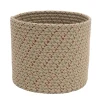 Decoration Storage*Colonial Mills 16" Beige Woven Dasher Braided Round Christmas Storage Basket
