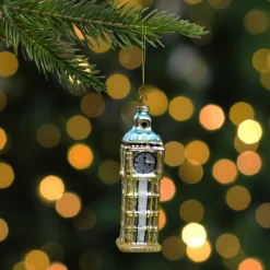 Northlight Travel & Destinations>4.75" Black And Gold Glass Big Ben Christmas Ornament