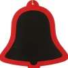 Raz Bells & Jingle Buddies>13.5" Black And Red Country Rustic Bell Shaped Christmas Ornament