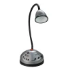 Pool Central 7.25" Black And Silver Battery Operated Adjustable Grill Light With Timer And Radio
