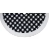 48 Inch And Smaller*Northlight 48" Black And White Buffalo Plaid Christmas Tree Skirt With High Pile Fleece Trim