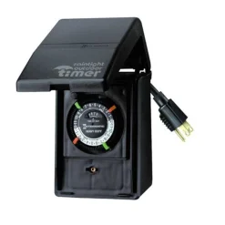 DLIG 5.25" Black Christmas Lights 120Vac Plug Mechanical Timer