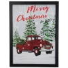 Signs & Plaques*Northlight 15.75" Black Frame Red Vintage Truck Led Wooden Christmas Box