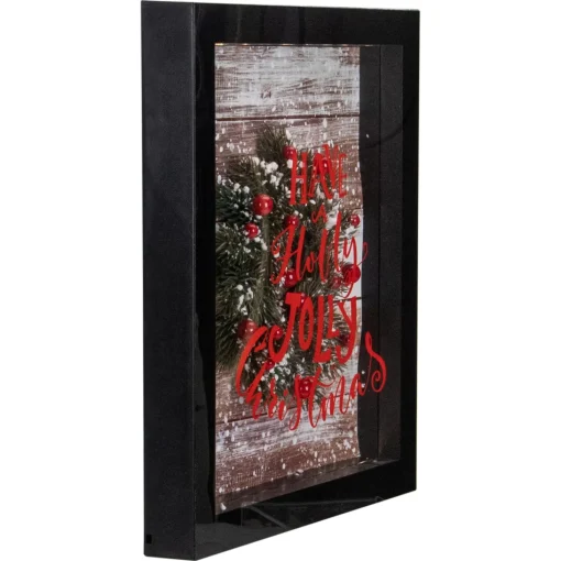 Signs & Plaques*Northlight 14" Black Framed 3D "Have A Holly Jolly Christmas" Led Christmas Box Decor
