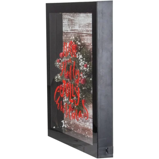 Signs & Plaques*Northlight 14" Black Framed 3D "Have A Holly Jolly Christmas" Led Christmas Box Decor