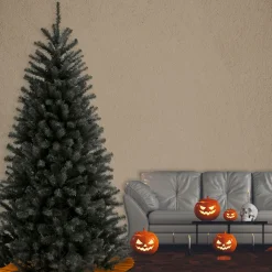 National Tree Company Black Trees></noscript>7.5' Black North Valley Spruce Medium Artificial Christmas Tree, Unlit