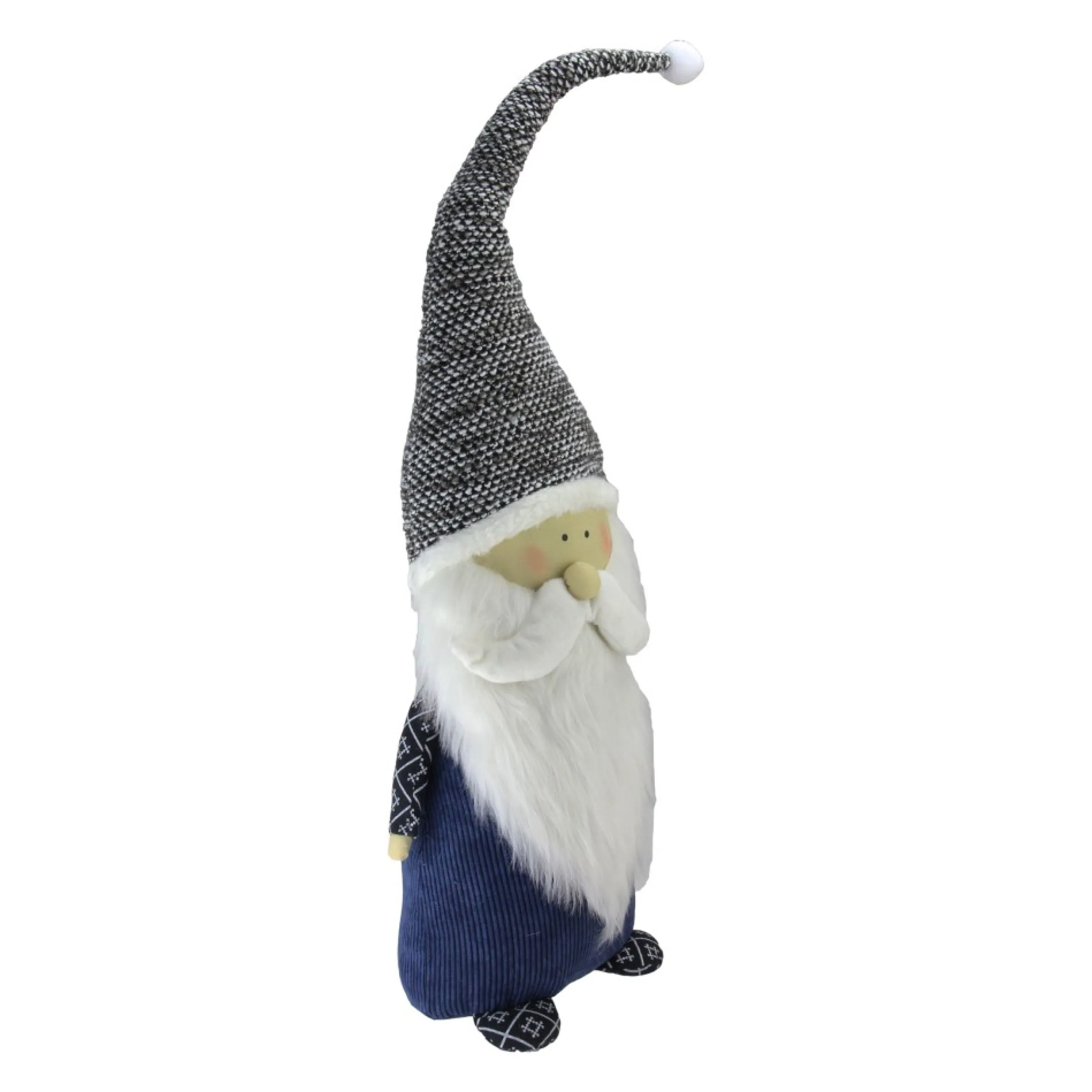 Gnomes*Northlight 27.5" Blue And Gray Standing Santa Gnome Tabletop Decor