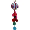 Northlight Balls>10.25" Blue And Red Ball With Pompoms Christmas Ornament