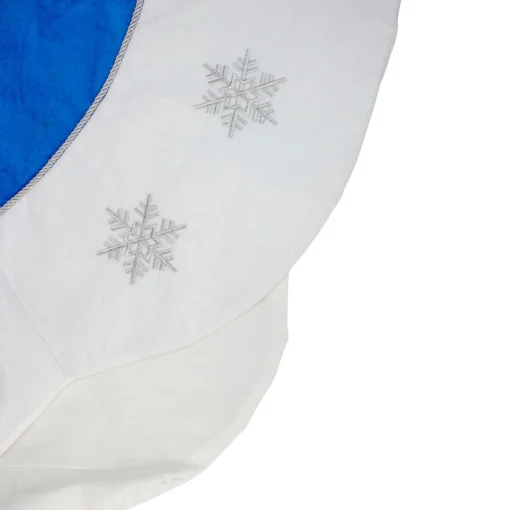 48 Inch And Smaller*Northlight 21.5" Blue And White Ford Scalloped Mini Christmas Tree Skirt