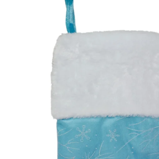 Stockings*Northlight 21" Blue And White Glitter Snowflake Christmas Stocking