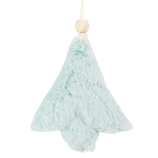 Northlight Trees & Wreaths>6" Blue Faux Fur Plush Tree Christmas Ornament