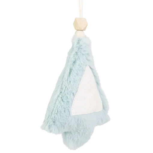 Northlight Trees & Wreaths>6" Blue Faux Fur Plush Tree Christmas Ornament