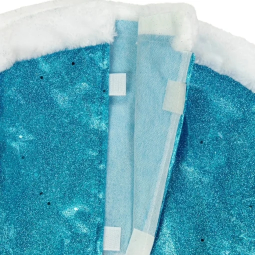 Mini Tree Skirts*Northlight 20" Blue Glittered Mini Christmas Tree Skirt With Fur Trim