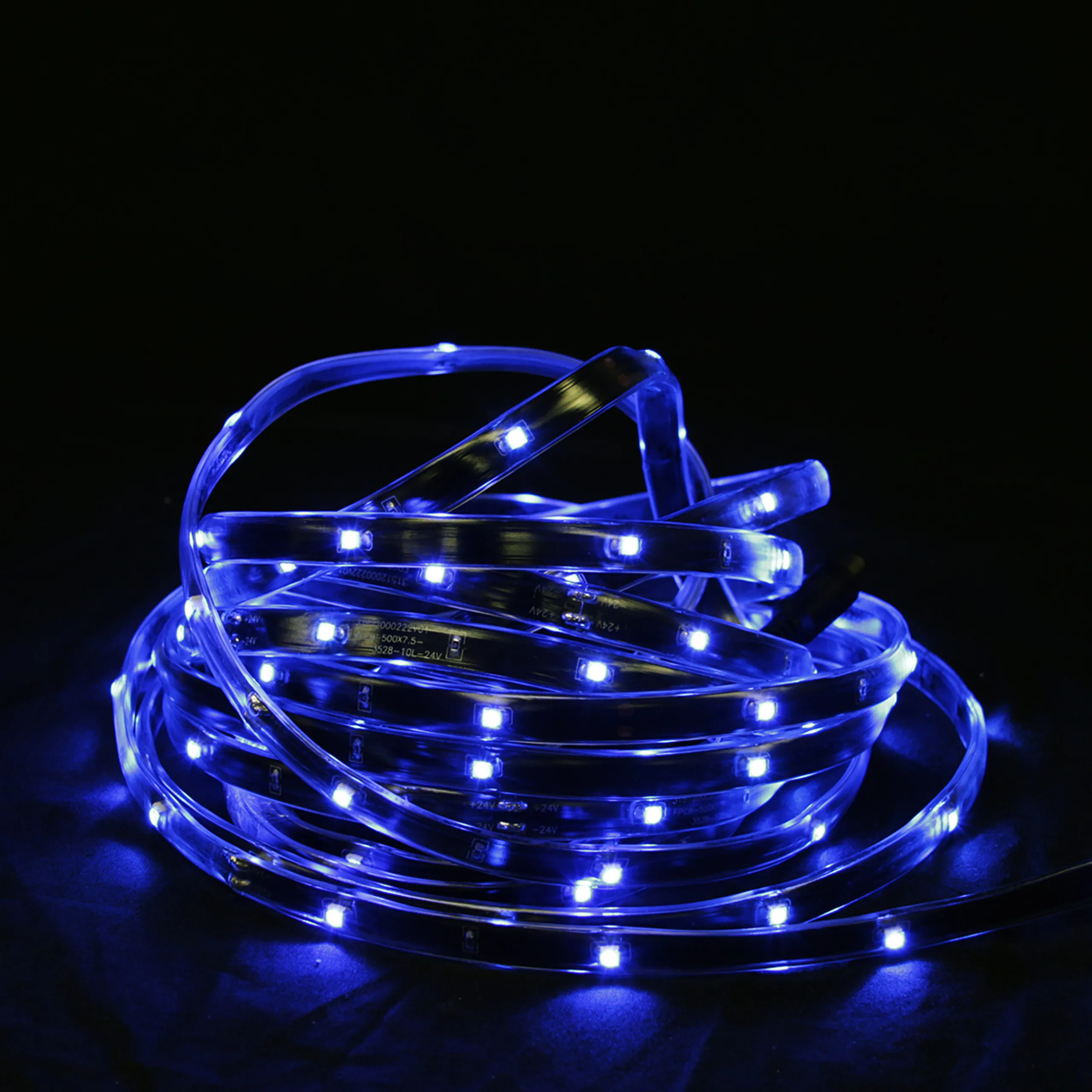 CC Christmas Decor 18' Blue Led Outdoor Christmas Linear Tape Lighting - Black Finish