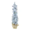 Arett Sales 2.5 Feet Tall And Smaller>2' Blue Potted Frosted Pine Slim Artificial Christmas Tree - Unlit