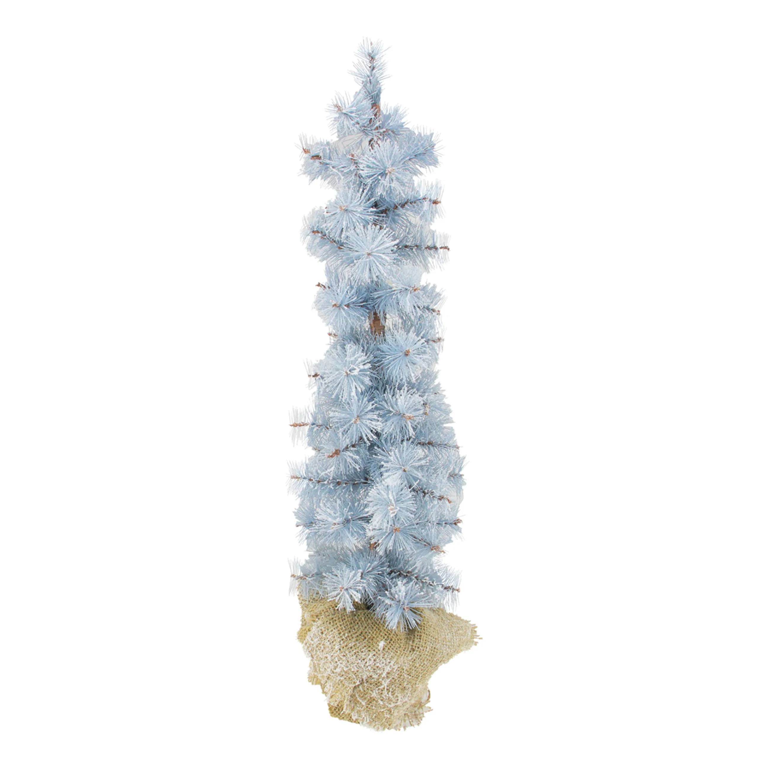 Arett Sales 2.5 Feet Tall And Smaller>2' Blue Potted Frosted Pine Slim Artificial Christmas Tree - Unlit