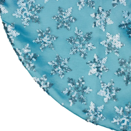 Mini Tree Skirts*Northlight 20" Blue Sequin Snowflake Pattern Mini Christmas Tree Skirt